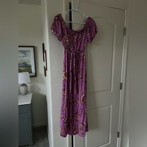 Isabel Maternity by Ingrid & Isabel Purple Floral Maxi Dress